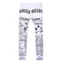 Letter Printed Men's Jeans White Mid Waist Streetwear Jeans